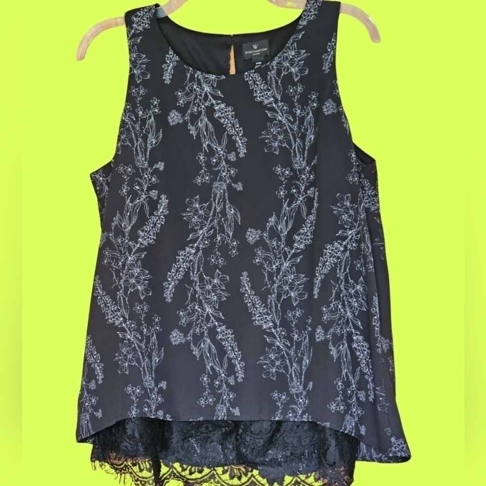 Worthington Sleeveless Top Sz P,M